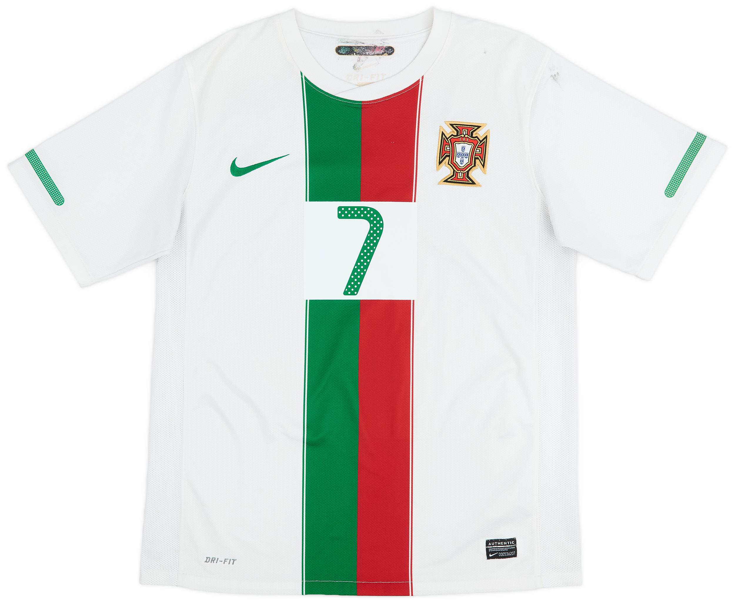 Cristiano Ronaldo Nike 2010 Portugal Away Replia Jersey - White