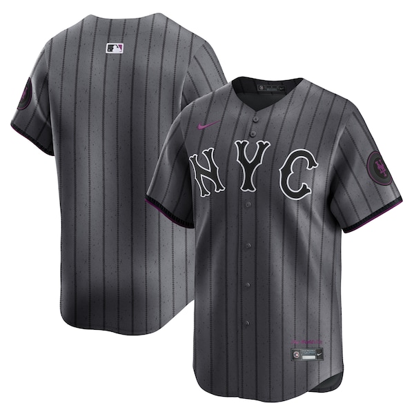 New York Mets Nike 2024 City Connect Custom Limited Jersey - Graphite