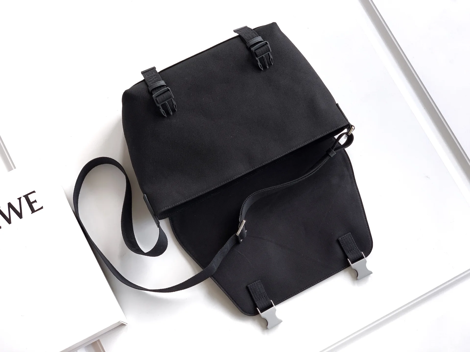 Loewe Flex Gold Canvas and Suede Crossbody Bag product photo from LabelPicks