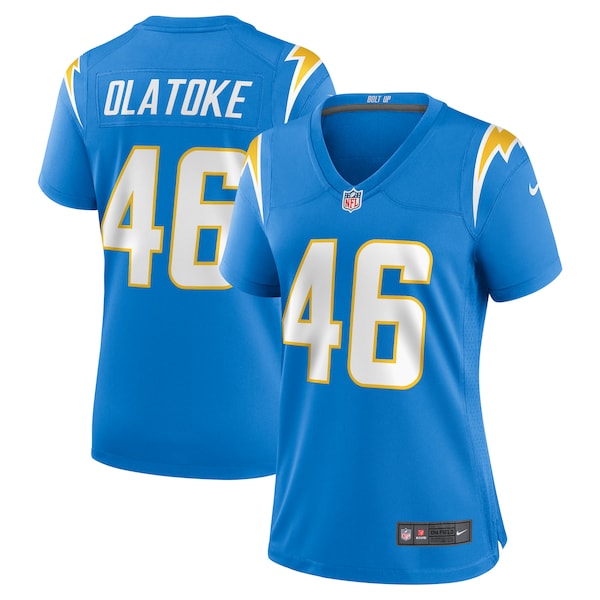 Praise Olatoke Los Angeles Chargers Nike Women's Team Game Jersey -  Powder Blue