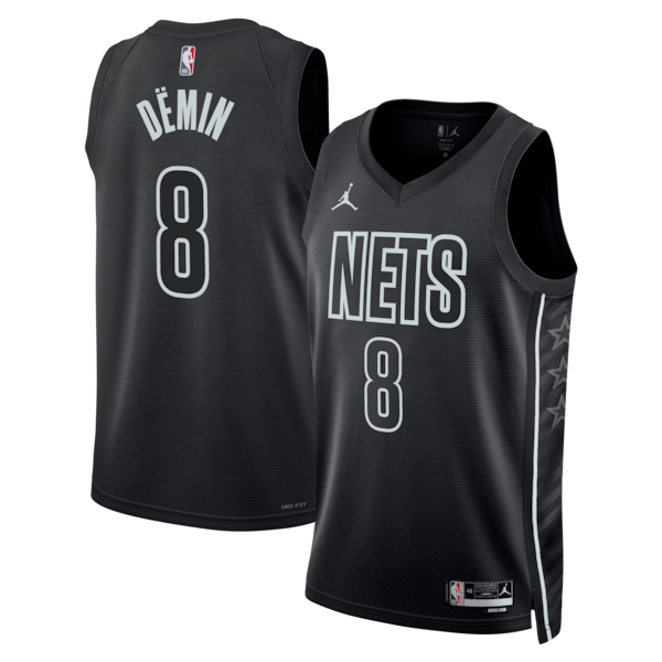 Egor Dëmin Brooklyn Nets Jordan Brand Unisex  Swingman Jersey - Statement Edition - Black