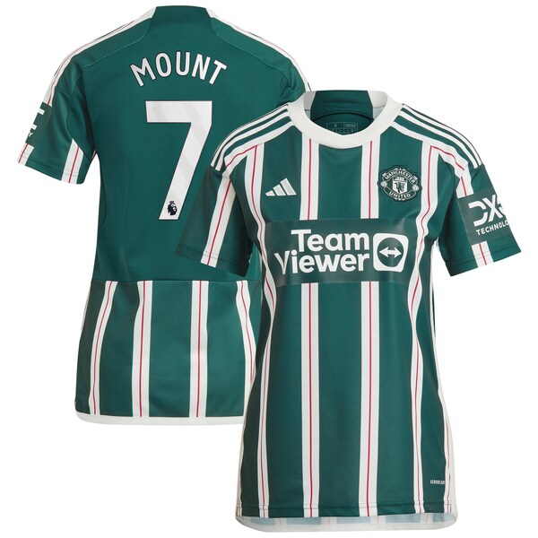 Mason Mount Manchester United adidas Women's 2023/24 Away Replica Player Jersey - Green/Red