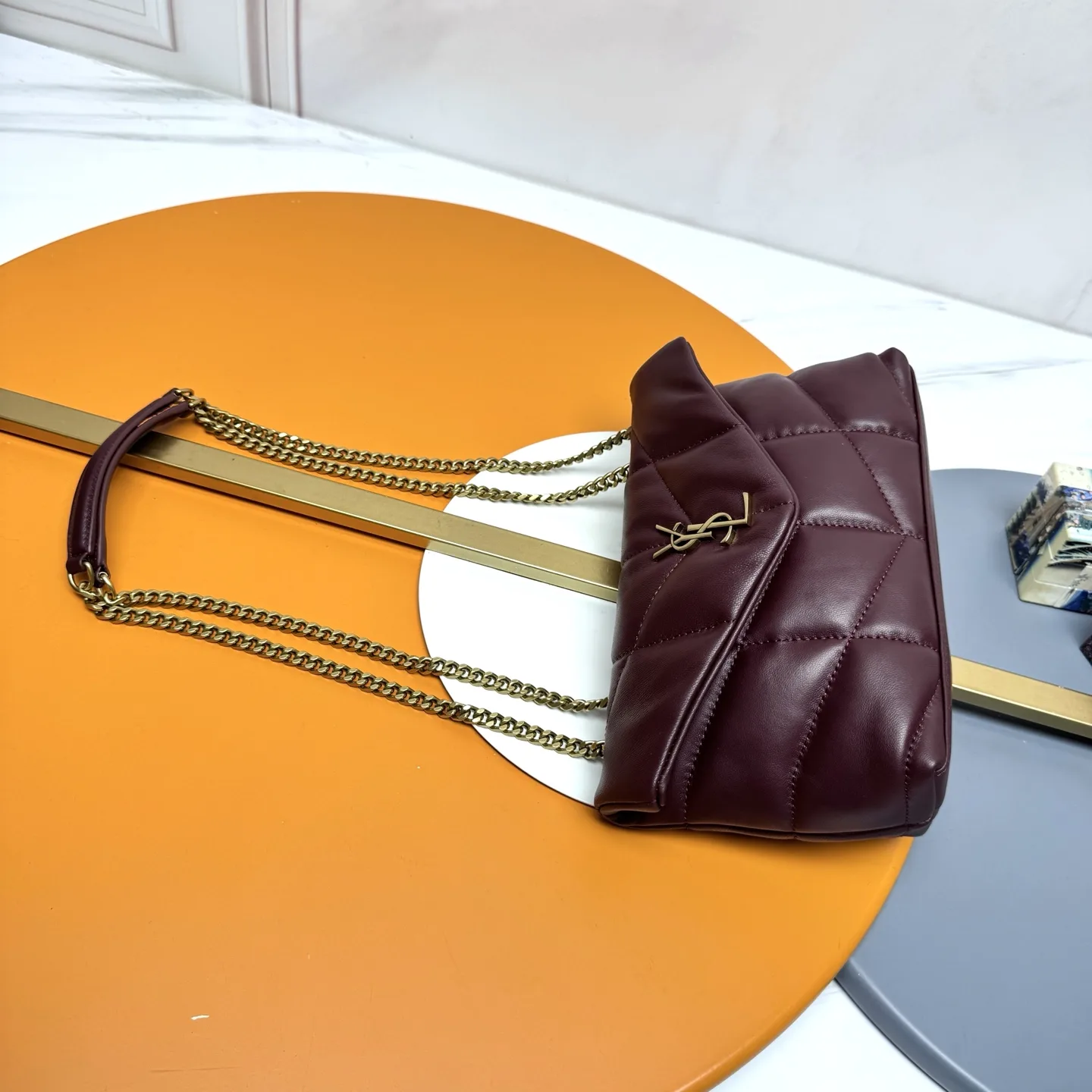 Saint Laurent Burgundy Loulou Quilted Leather Shoulder Bag product photo from LabelPicks