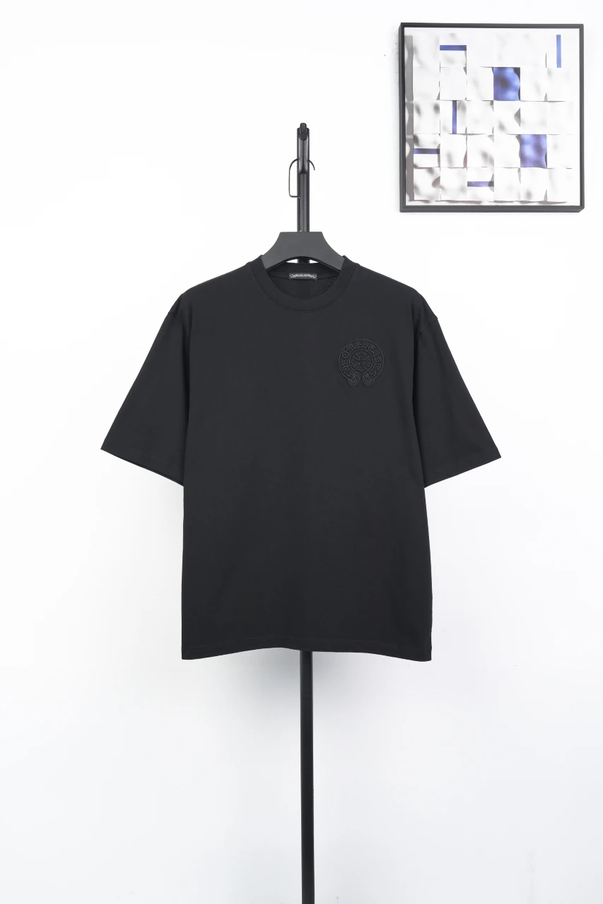 Chrome Hearts Black Horseshoe Chain Embroidered T-Shirt product photo from LabelPicks