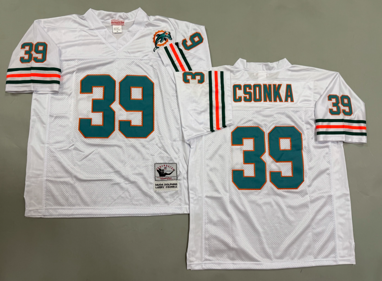 Larry Csonka Miami Dolphins Authentic Throwback Retired Player Jersey