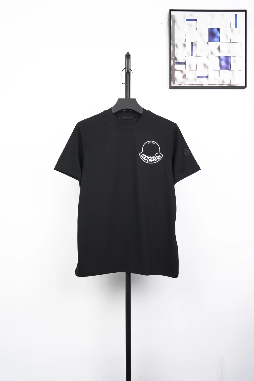 Moncler Black White Outline Logo T-Shirt product photo from LabelPicks
