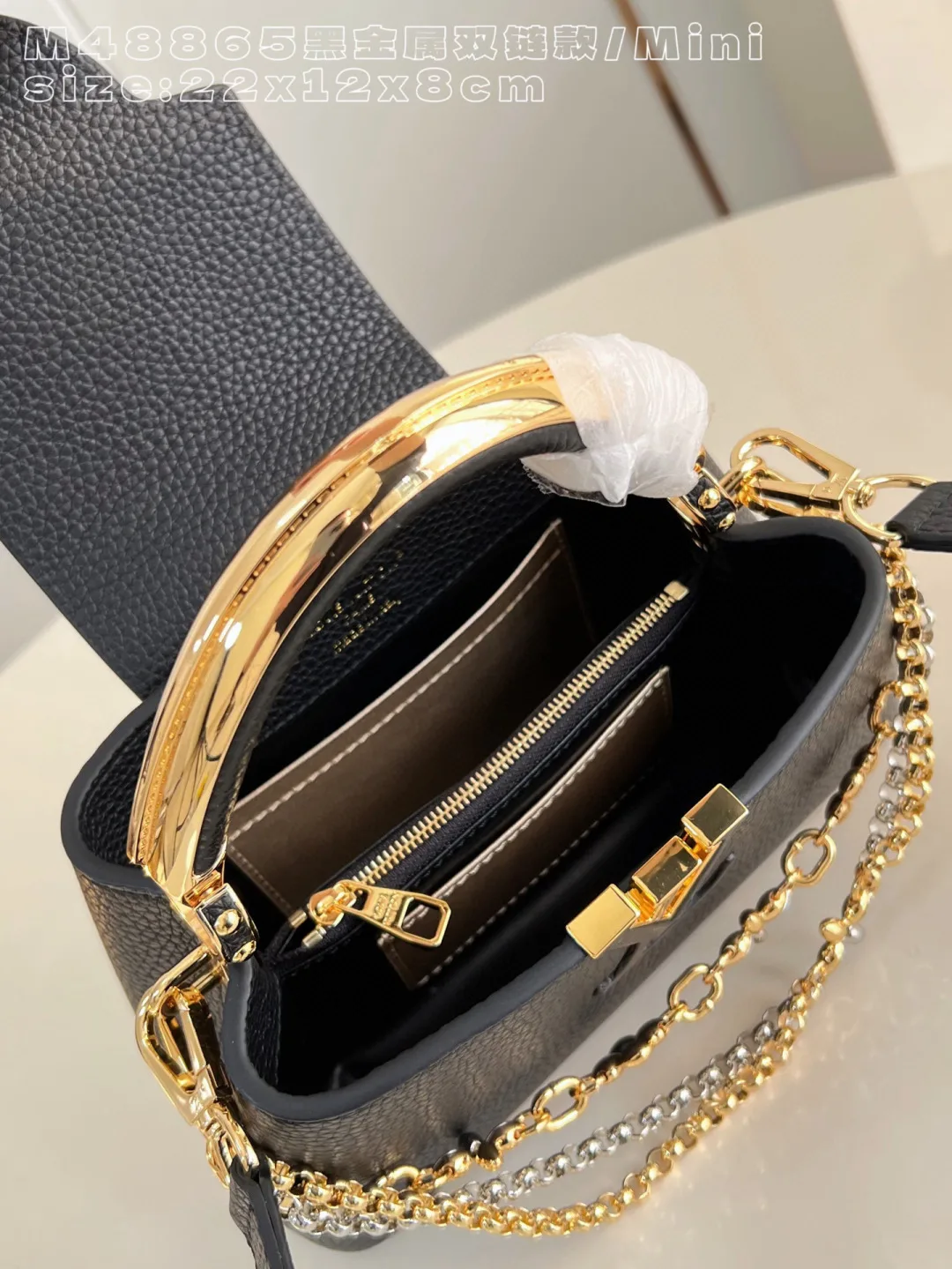 Louis Vuitton Black Capucines Calfskin Crossbody Bag product photo from LabelPicks