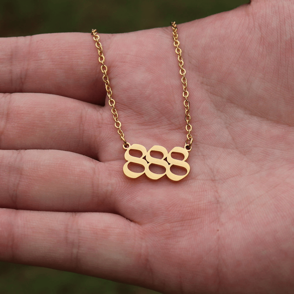 Angel Number Necklace 111-999 with 18K Gold Plated
