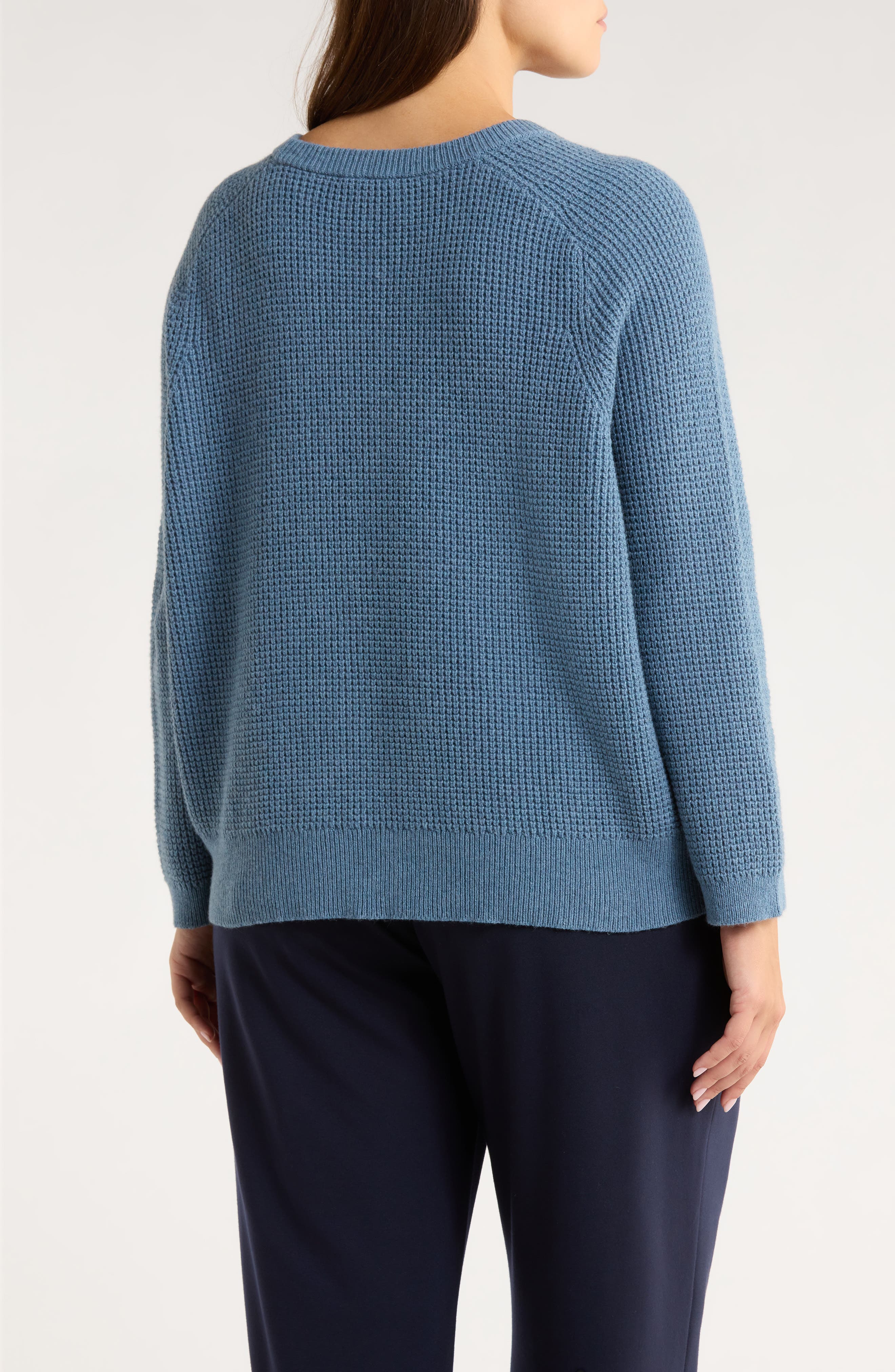 Eileen Fisher Crewneck Organic Cotton & Recycled Cashmere Sweater