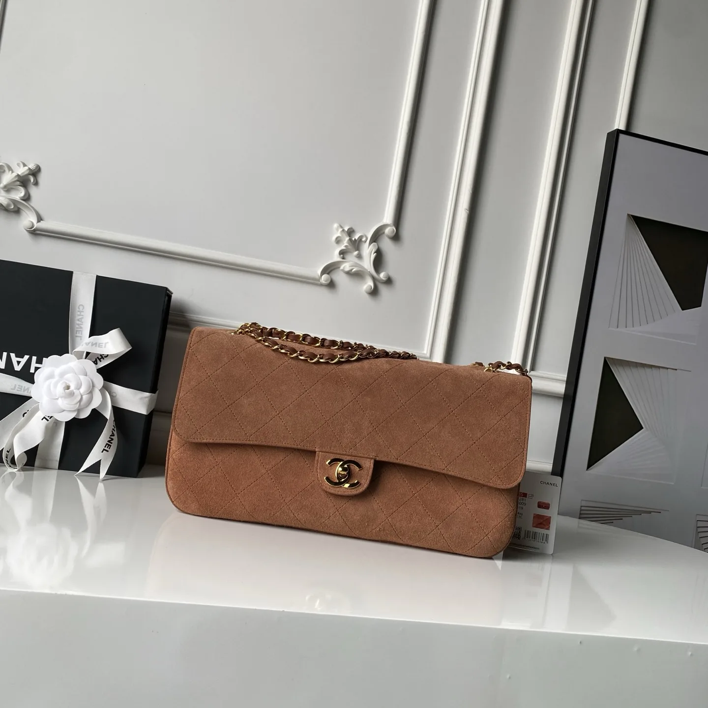 Chanel Suede Leather Classic Flap Shoulder Bag product photo from LabelPicks