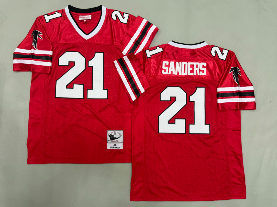 Deion Sanders  Atlanta Falcons Authentic Throwback Retired Player Jersey
