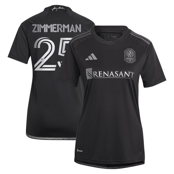 Walker Zimmerman Nashville SC adidas Women's 2024 Man In Black Kit Replica Player Jersey - Black