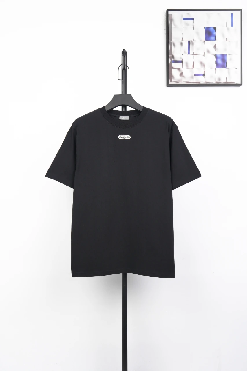 Dior Black Woven Label Mini Logo T-Shirt product photo from LabelPicks