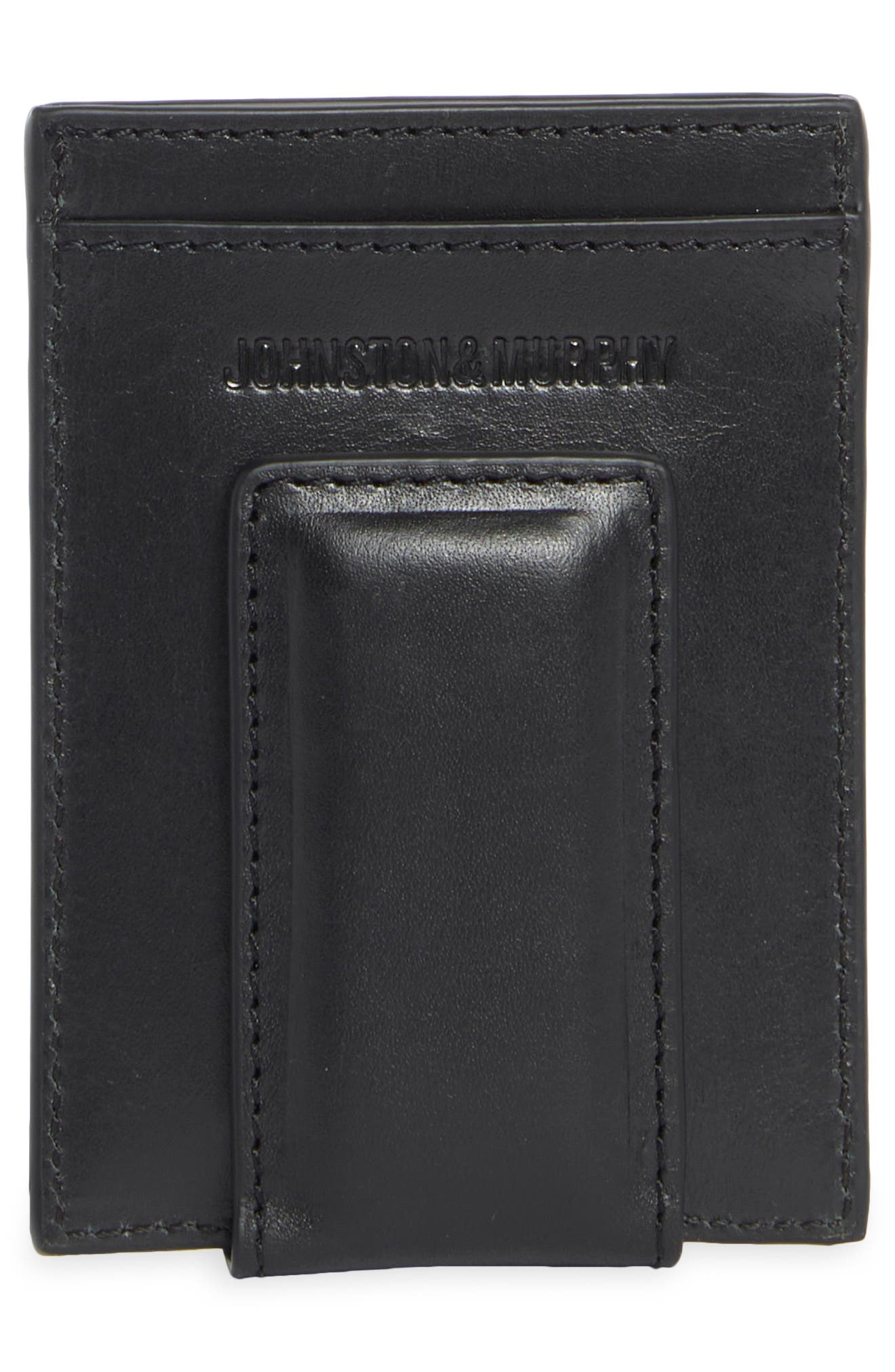 Johnston & Murphy Hunter Glazed Leather Money Clip Wallet