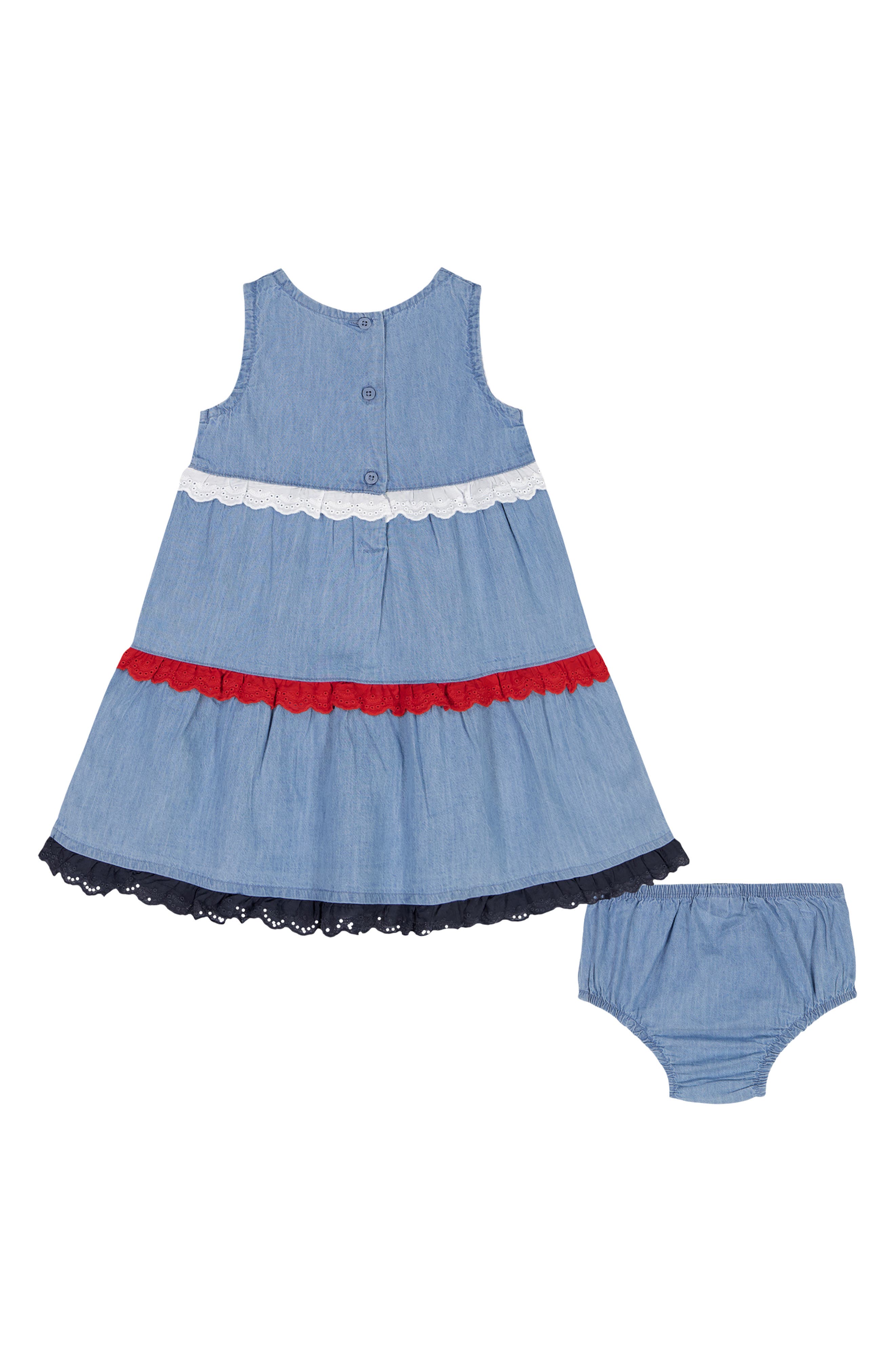 Tommy Hilfiger Tiered Denim Dress & Bloomers