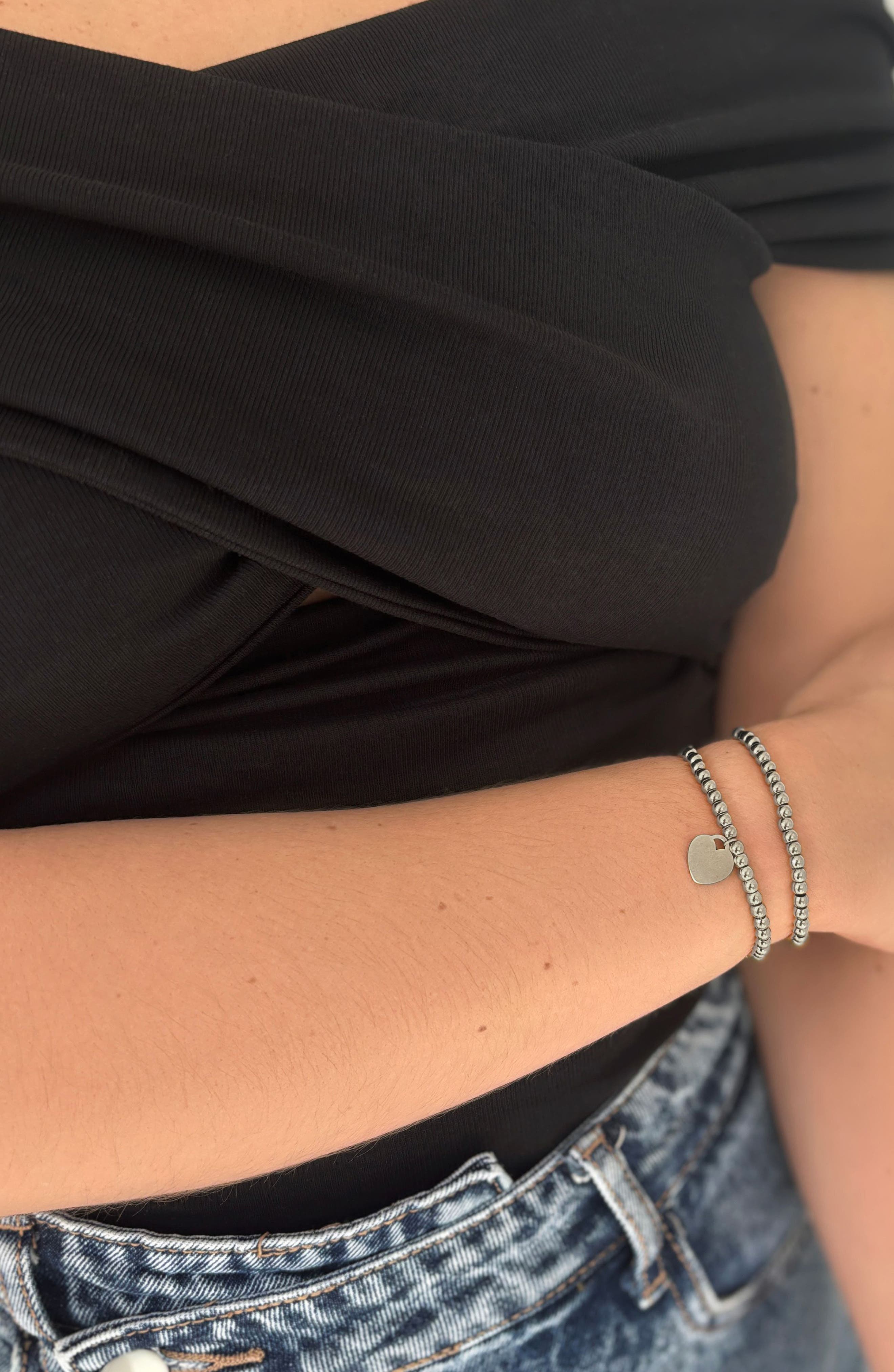 Adornia Water Resistant Ball Bracelets - Set of 2