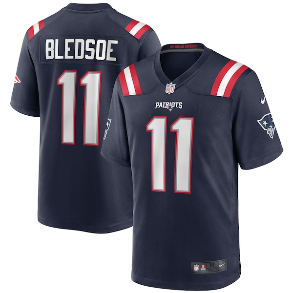 Drew Bledsoe New England Patriots Nike Game Retired Player Jersey - Navy/Red