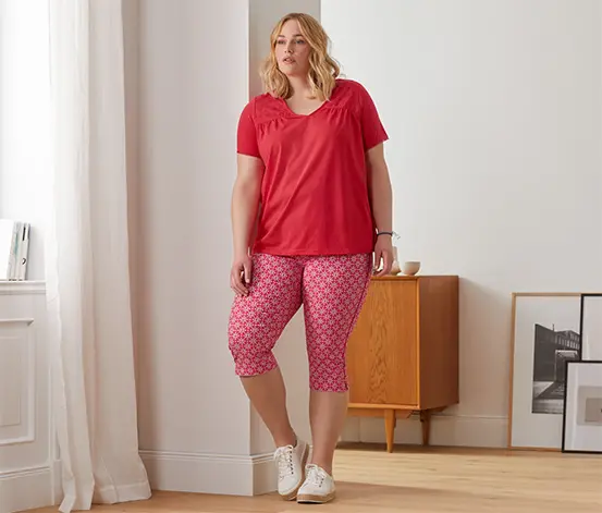 Shirt mit Stickerei, rot
