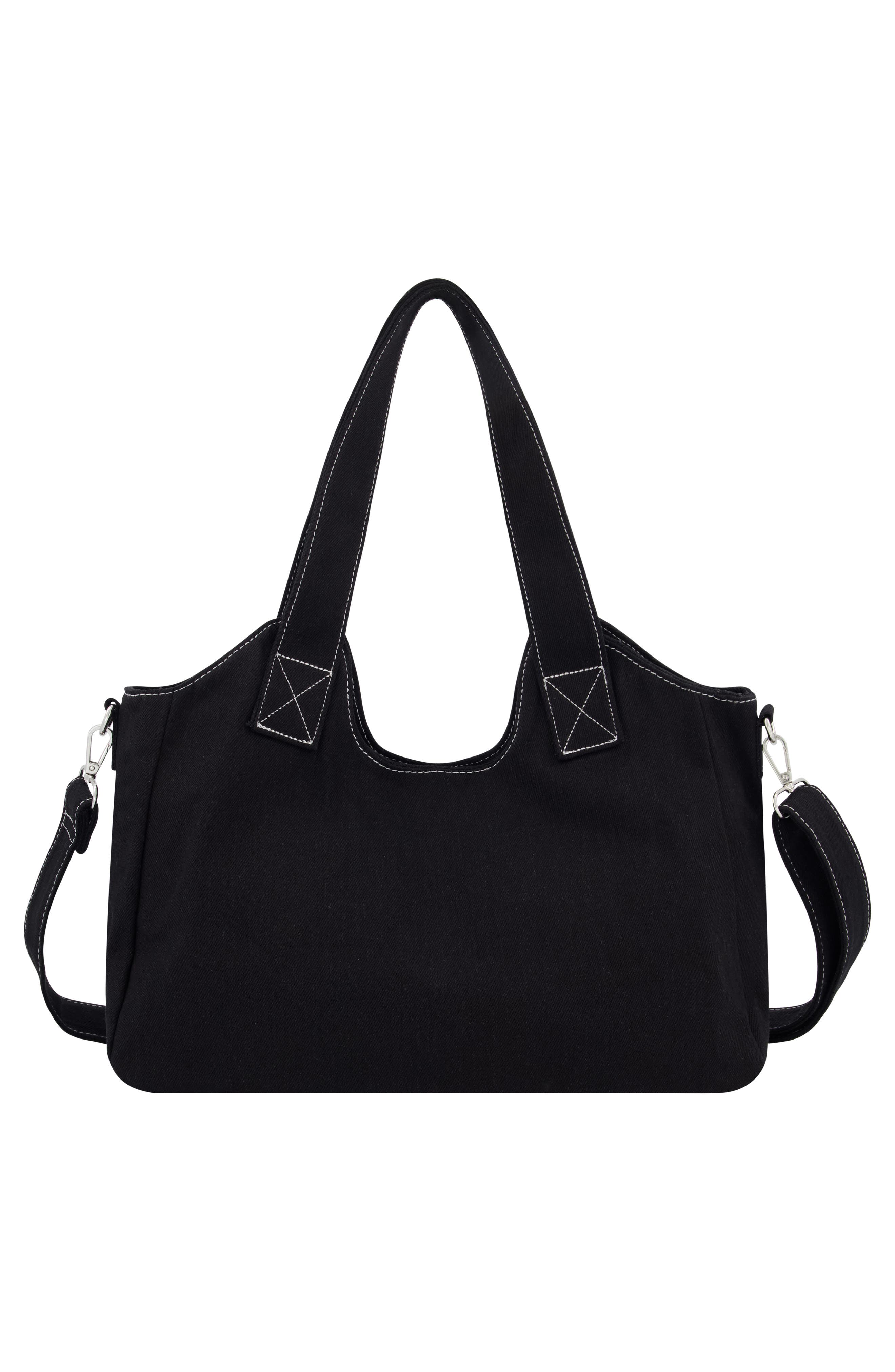 True Religion Horseshoe Stitched Denim Shoulder Bag