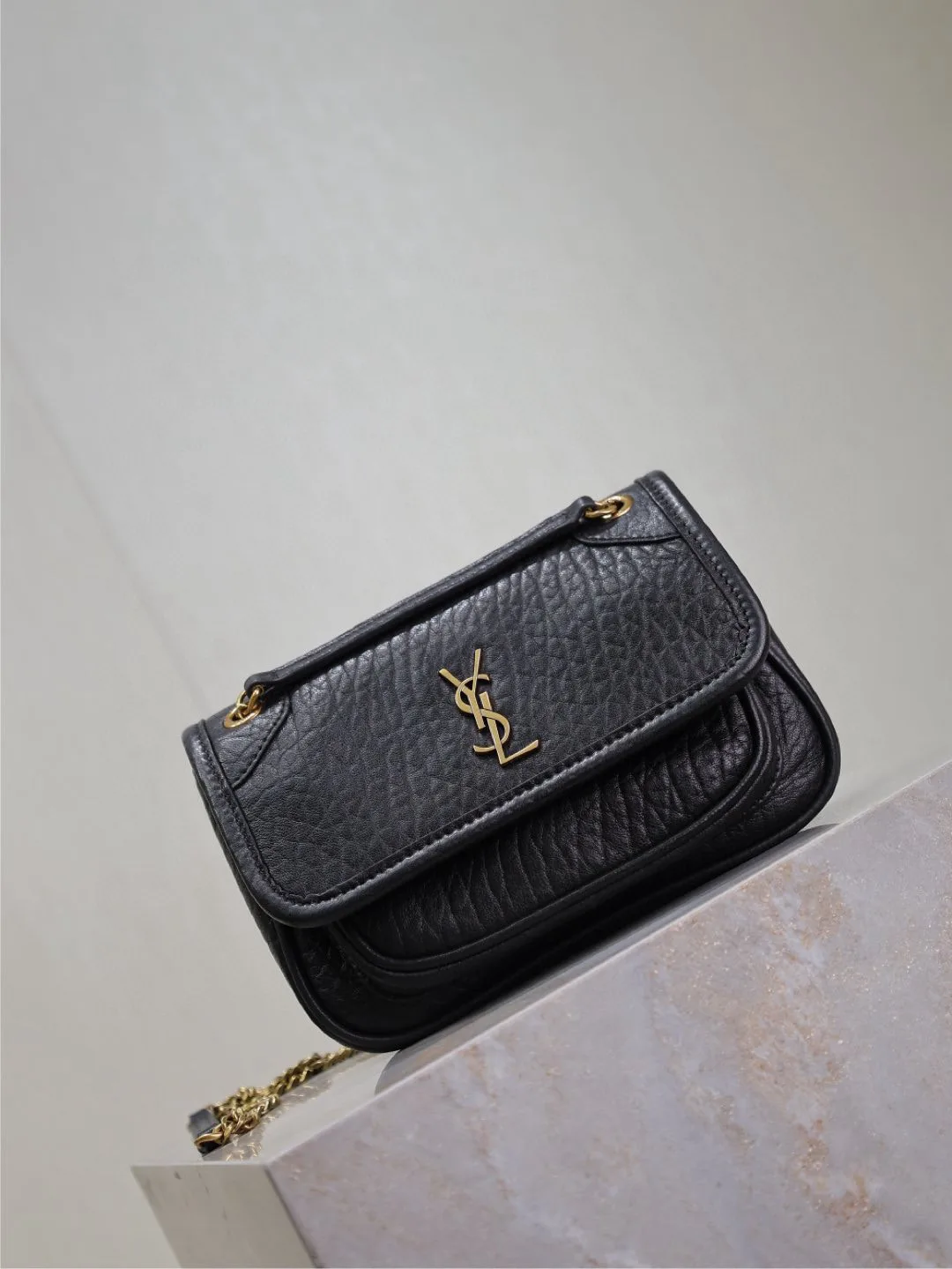 Saint Laurent Niki Black Lambskin Crossbody Bag product photo from LabelPicks