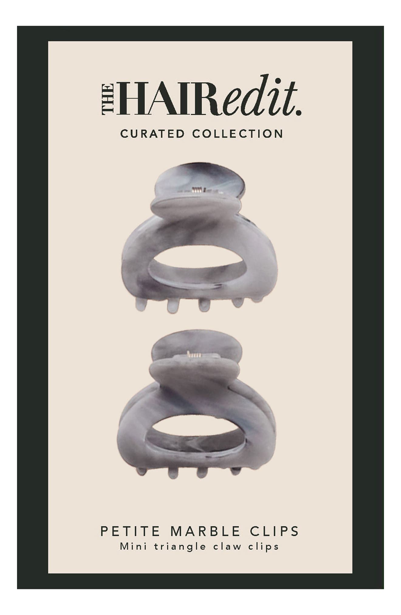 The Hair Edit Set of 2 Assorted Marbled Petite Claw Clips