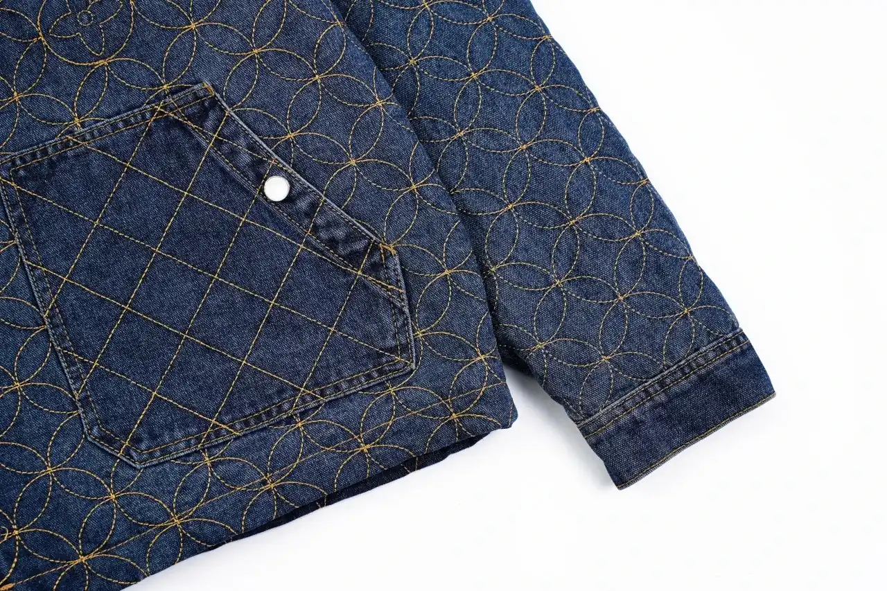 Louis Vuitton Dark Blue Circle Quilted Padded Jacket product photo from LabelPicks