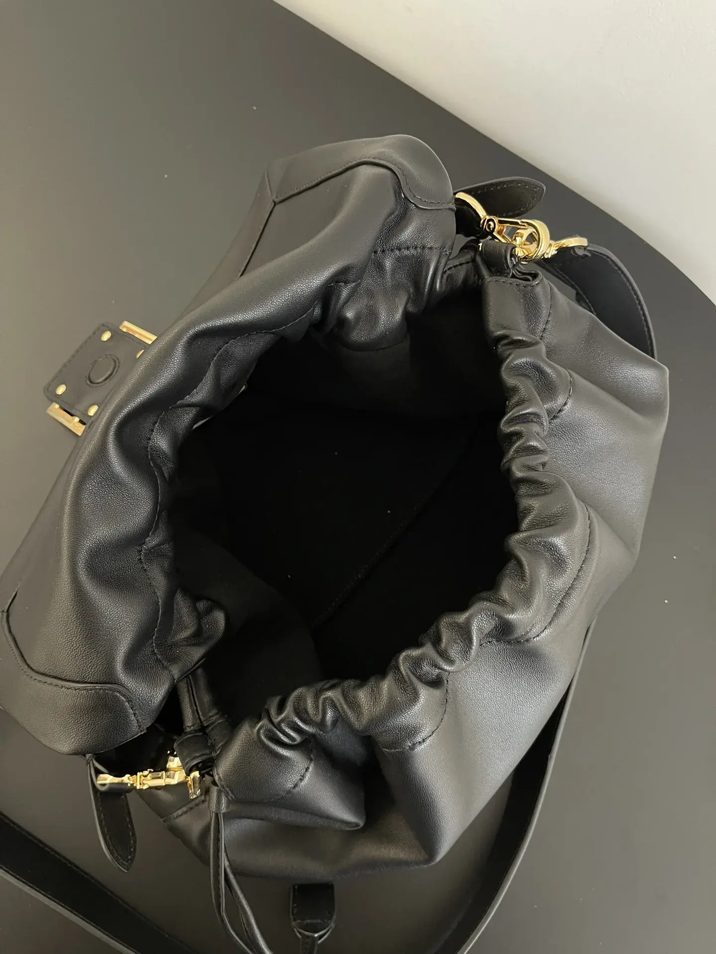 Fendi Black Baguette Lambskin Bucket Bag product photo from LabelPicks