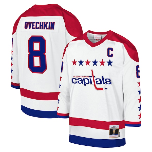 Alexander Ovechkin Washington Capitals Youth 2012-13 Blue Line Captain Patch Player Jersey - White