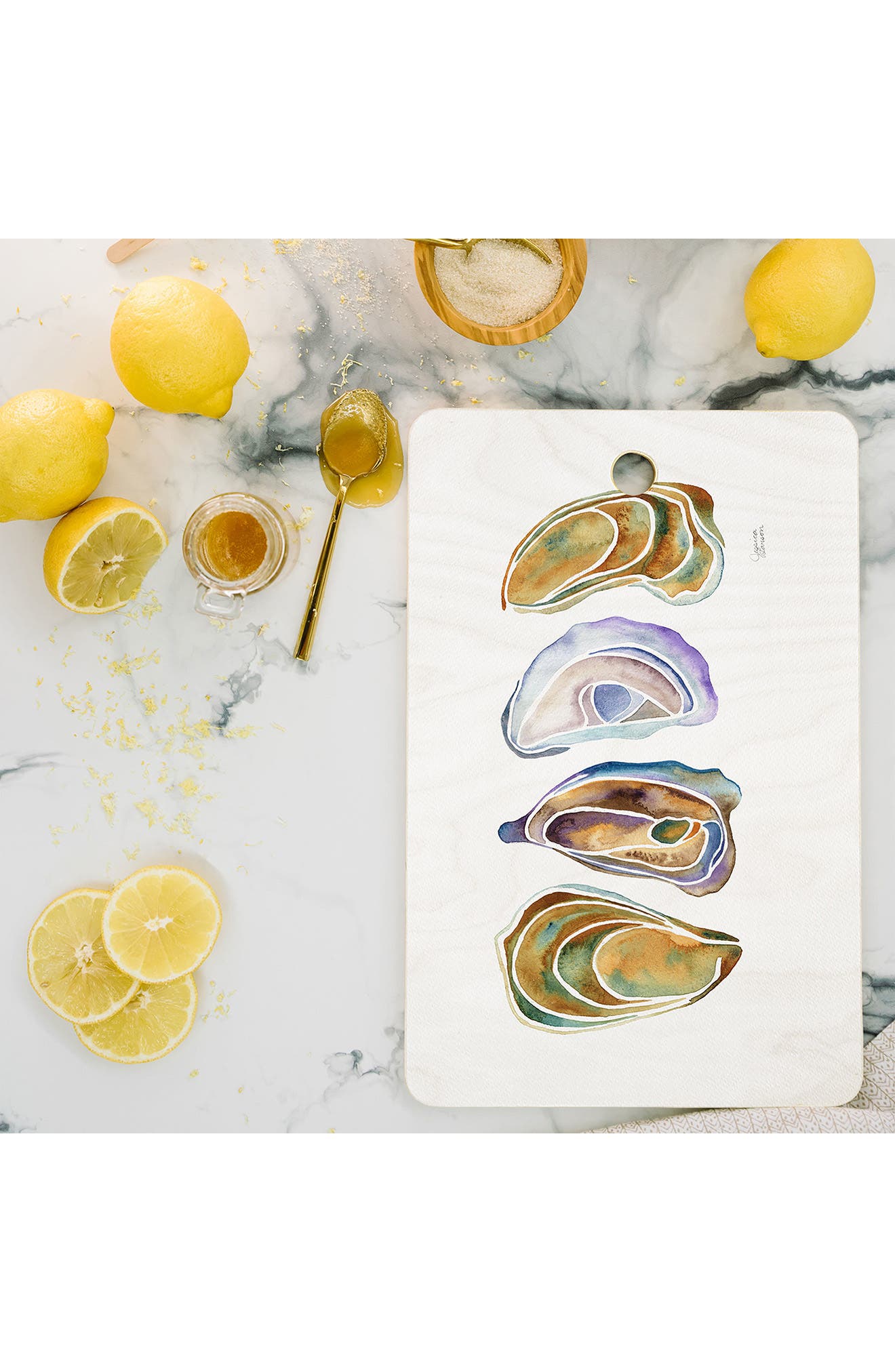 Deny Designs Ocean Floor Shell Print Cutting Board