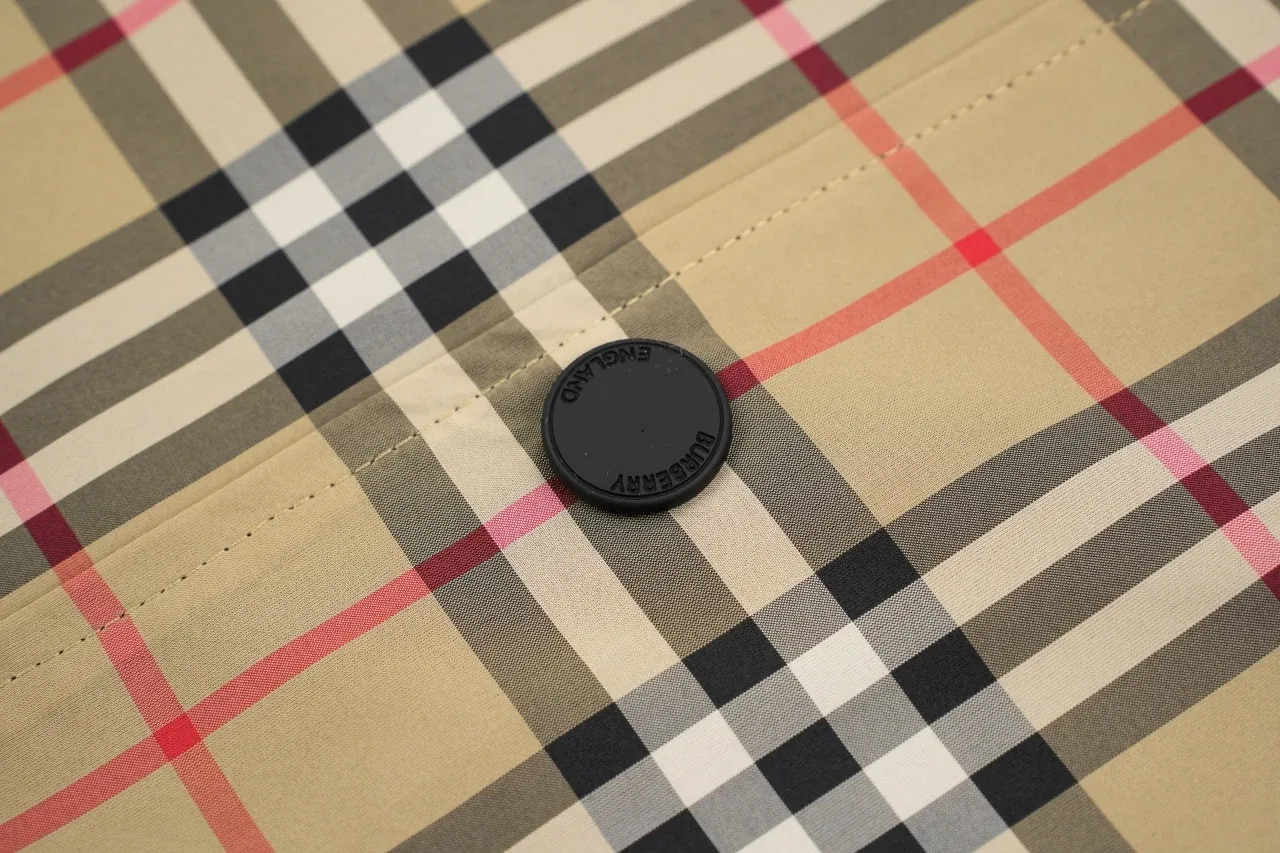 Burberry Beige Check Reversible Hooded Button Jacket product photo from LabelPicks