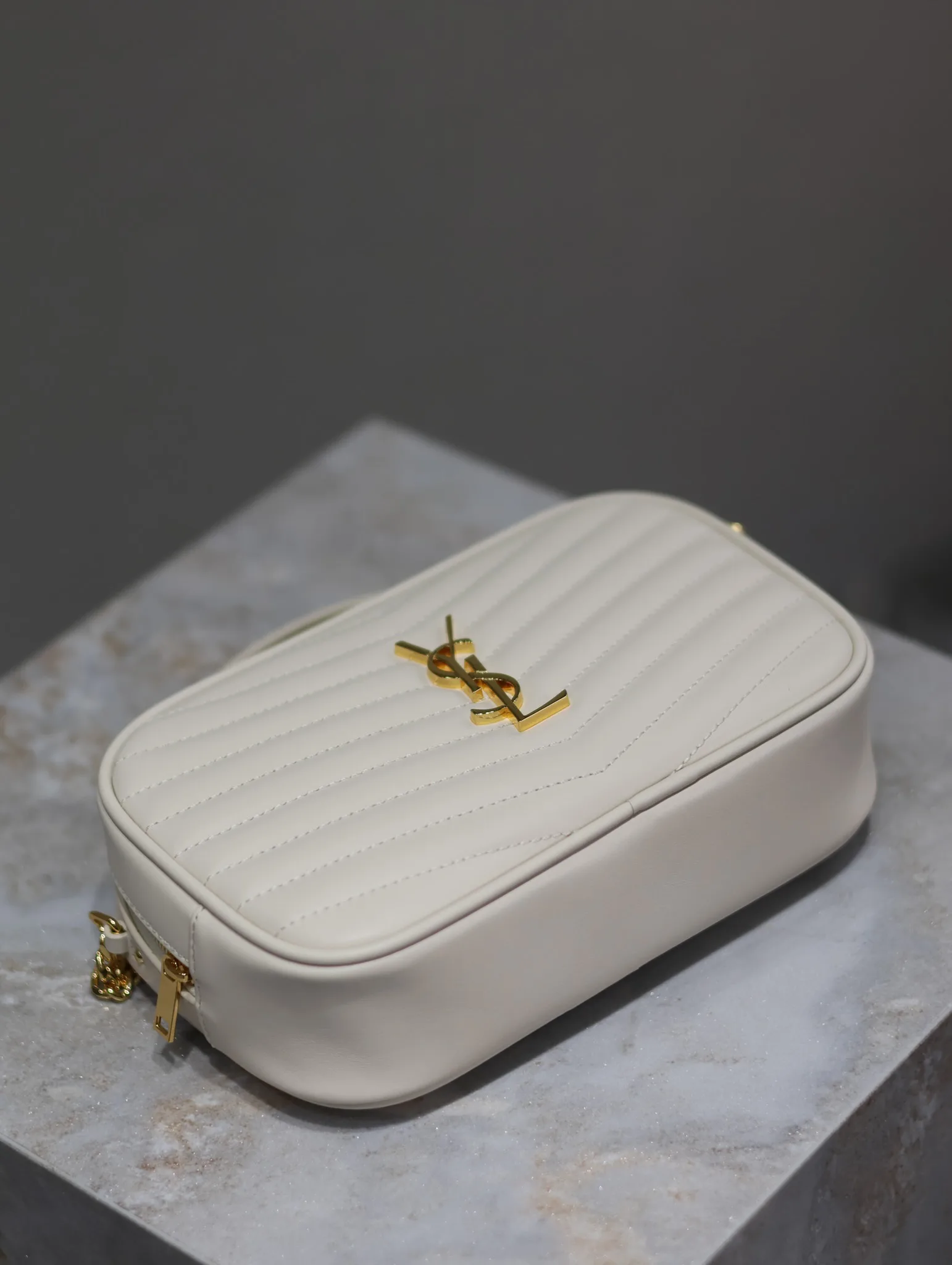 Saint Laurent White Calfskin Crossbody Bag product photo from LabelPicks