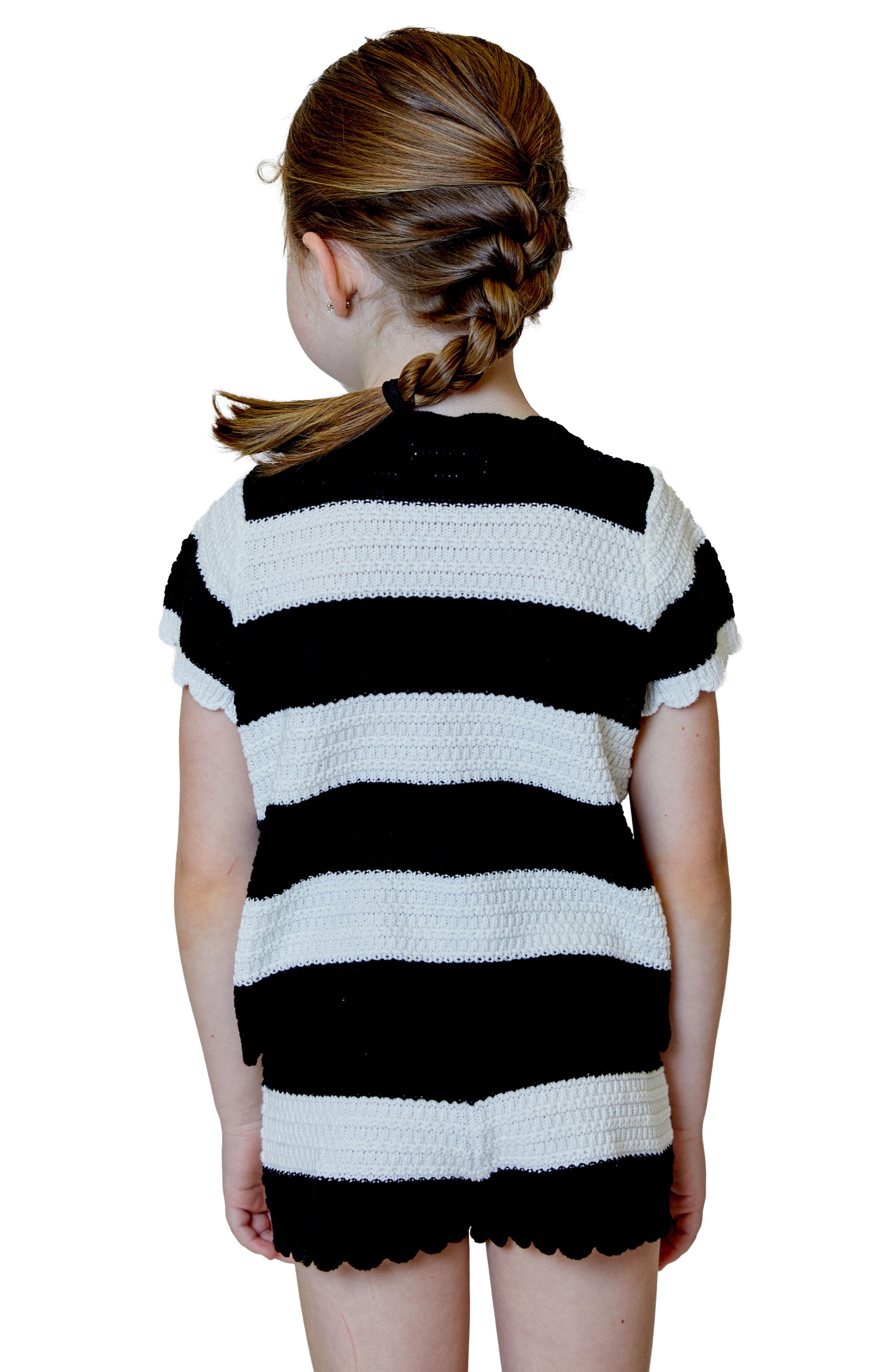 Design History Kids' Stripe Sweater & Shorts Set