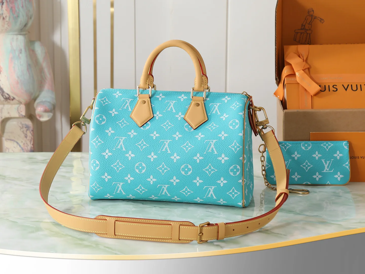 Louis Vuitton Blue Speedy Lambskin Top Handle Bag product photo from LabelPicks