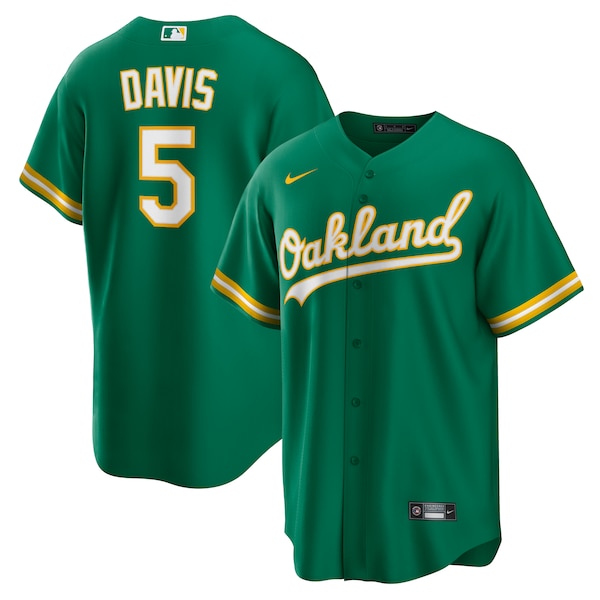 JD Davis Oakland Athletics Nike Alternate Replica Jersey - Kelly Green