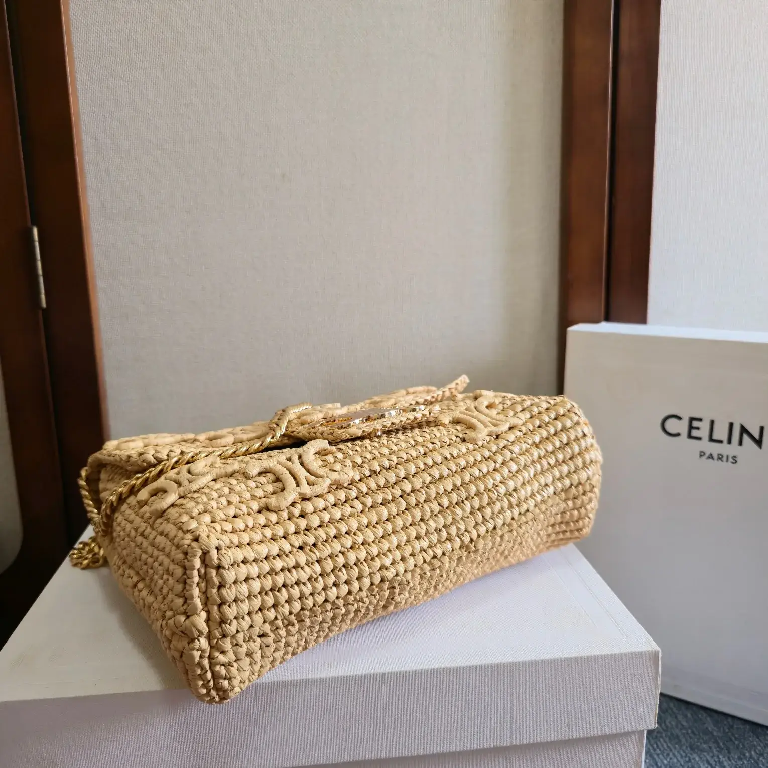 Celine Grained Leather Triomphe Crossbody Bag product photo from LabelPicks