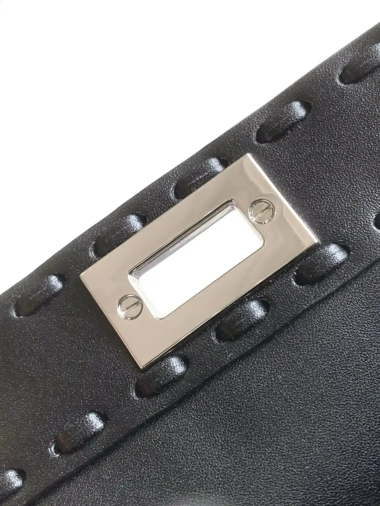 Fendi Black Peekaboo Calfskin Top Handle Bag product photo from LabelPicks