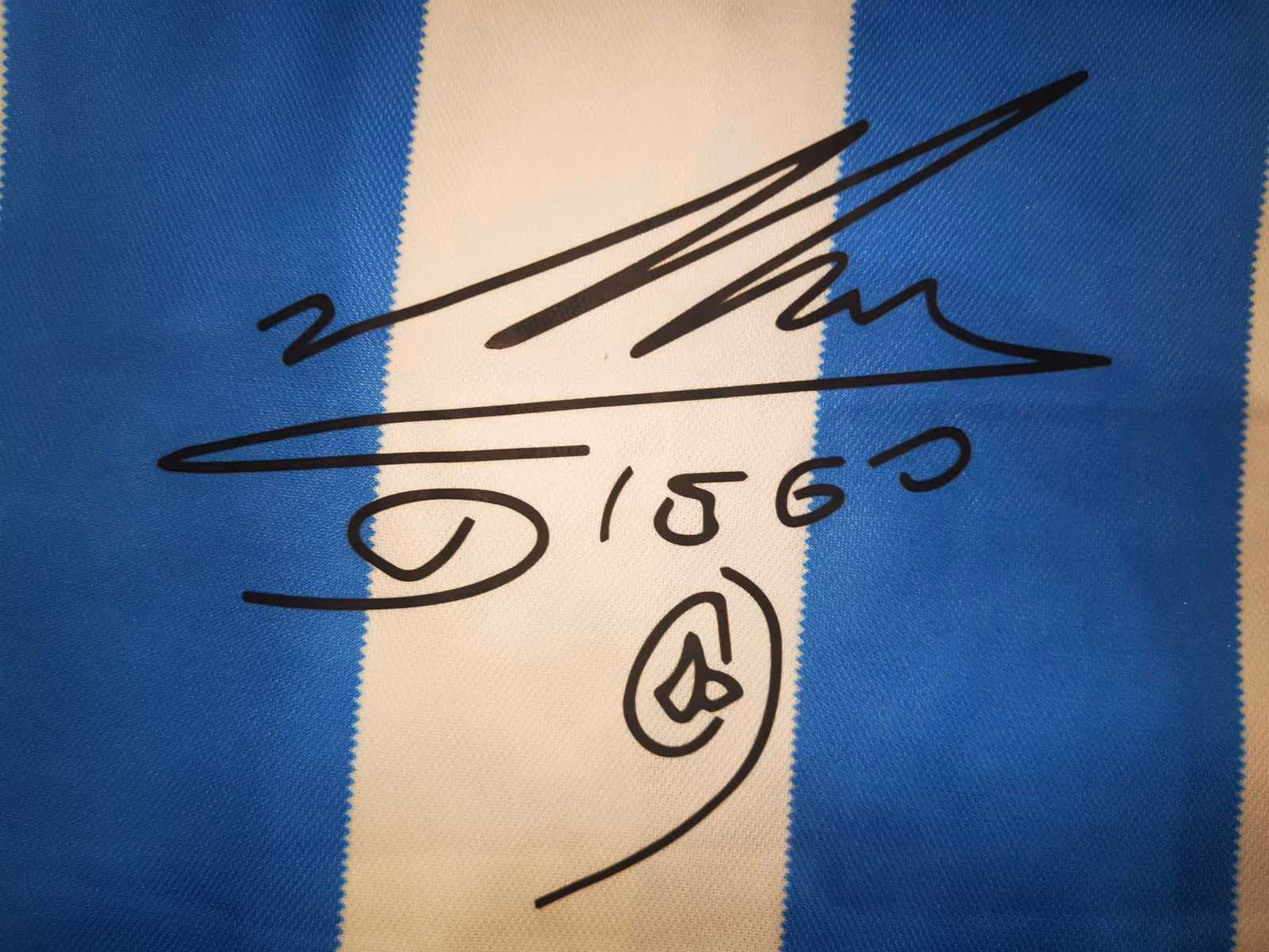 Diego Maradona SIGNED Argentina 1986 Home Jersey/Shirt - COA - Retro