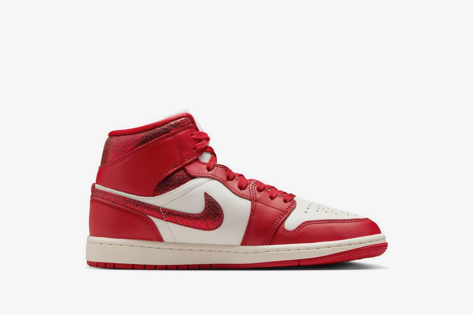 Air Jordan 1 Mid SE ‘Red Cracked Leather’ HJ9337-106