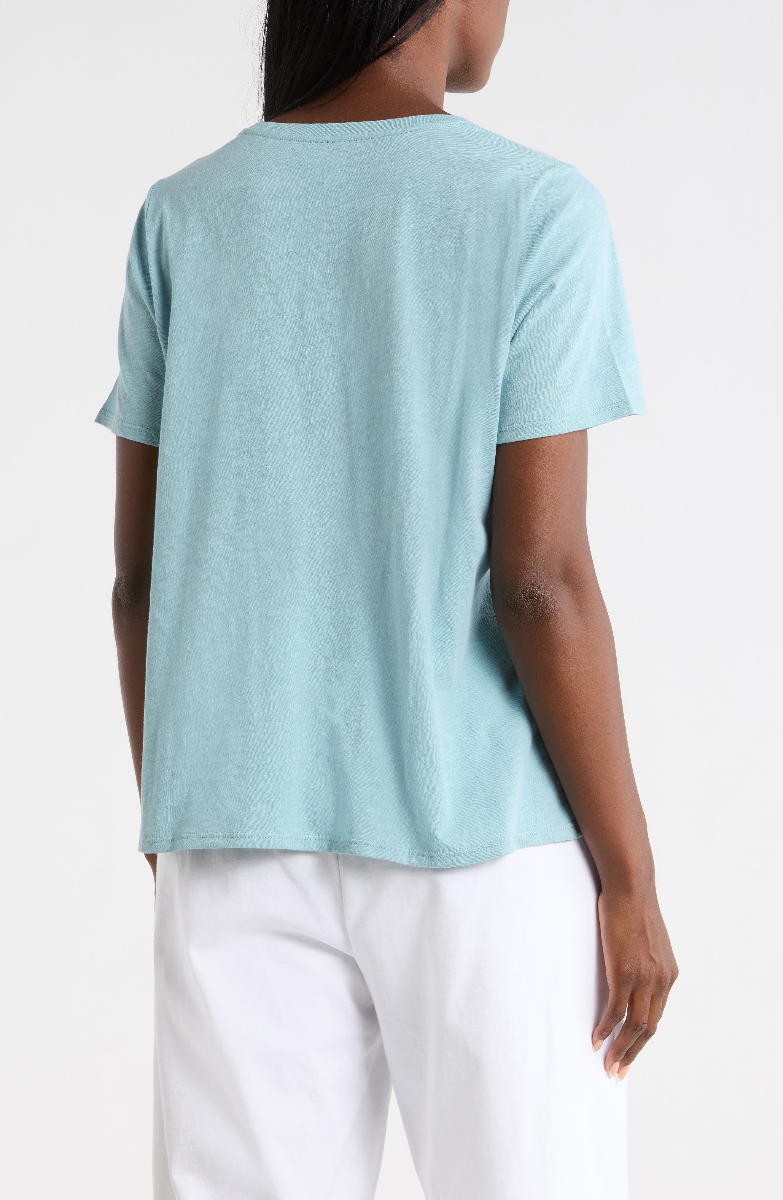 Eileen Fisher Crewneck Short Sleeve Organic Cotton T-Shirt