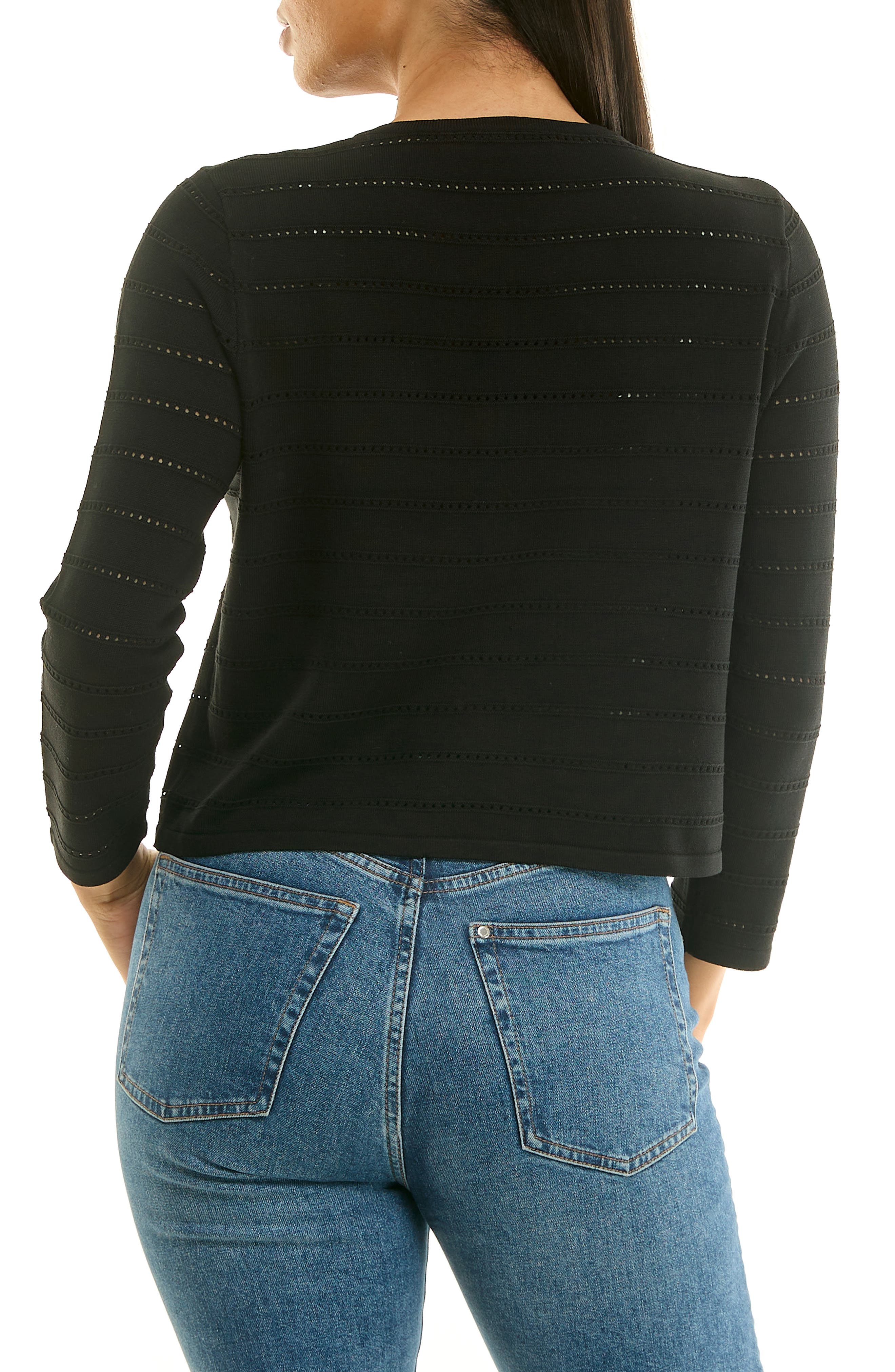 Nina Leonard Pointelle Stitch Bolero