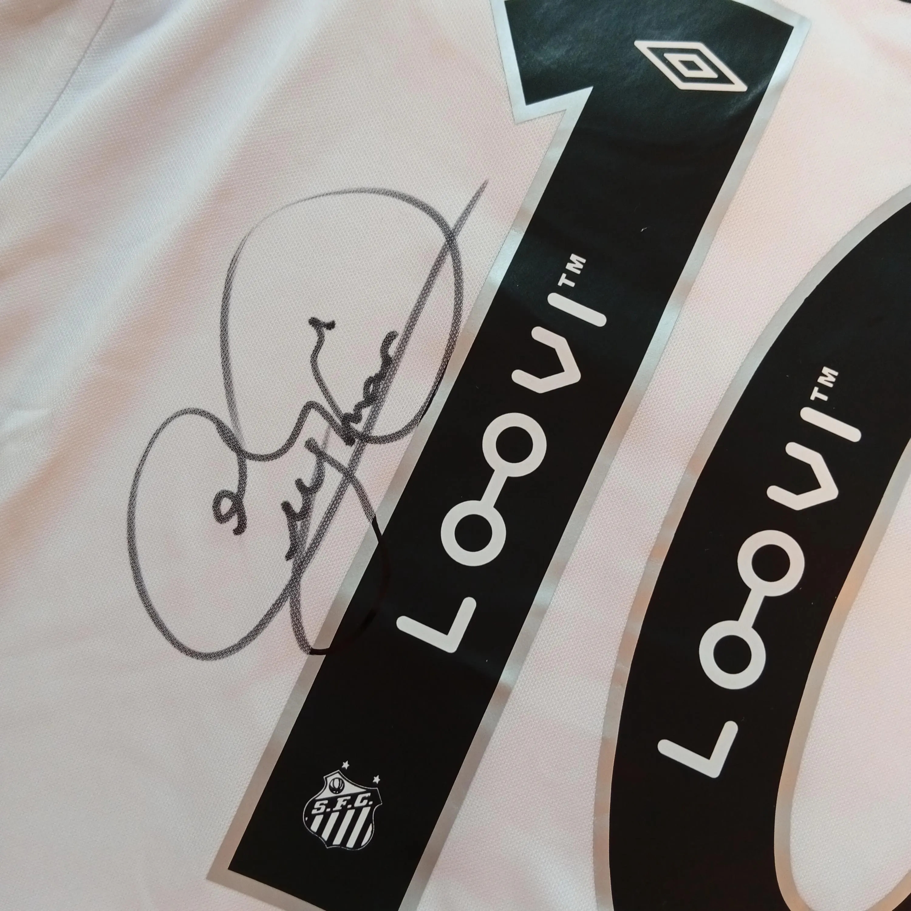 Neymar Jr. Signed Autographed Santos FC Jersey with COA