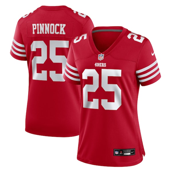 Jason Pinnock San Francisco 49ers Nike Women's Team Game Jersey -  Scarlet