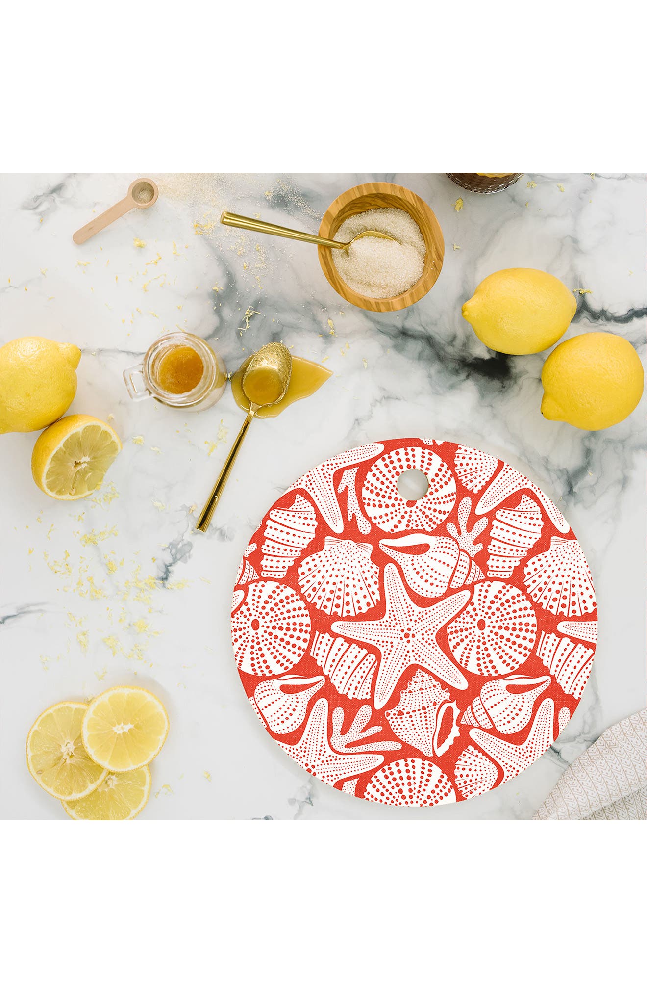 Deny Designs Ocean Floor Shell Print Cutting Board