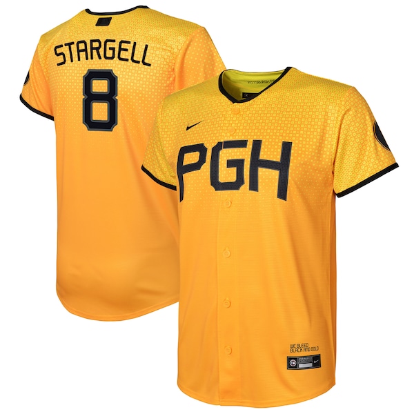 Willie Stargell Pittsburgh Pirates Nike Youth 2023 City Connect Replica Player Jersey - Gold