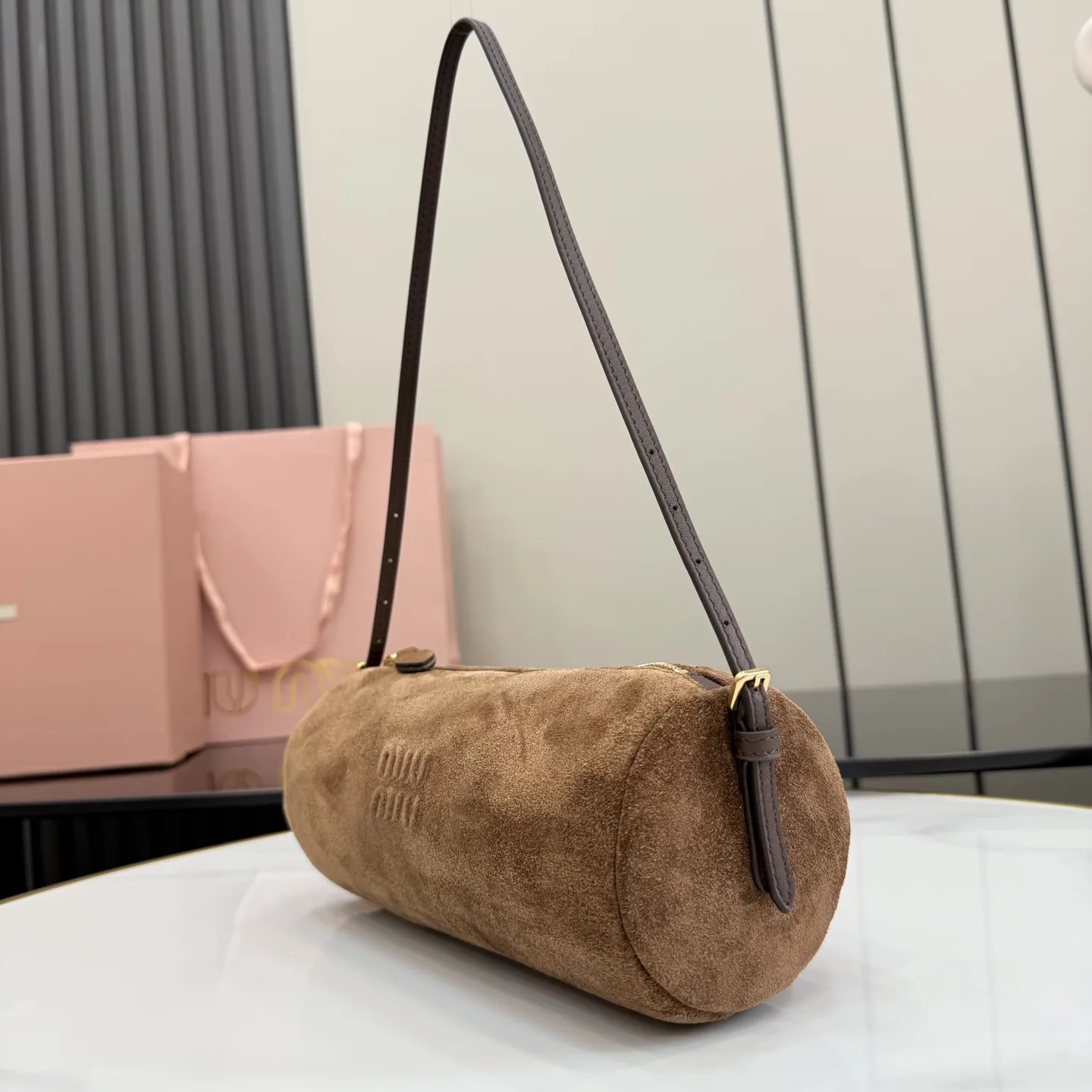 Miu Miu Suede Leather Top Handle Bag product photo from LabelPicks