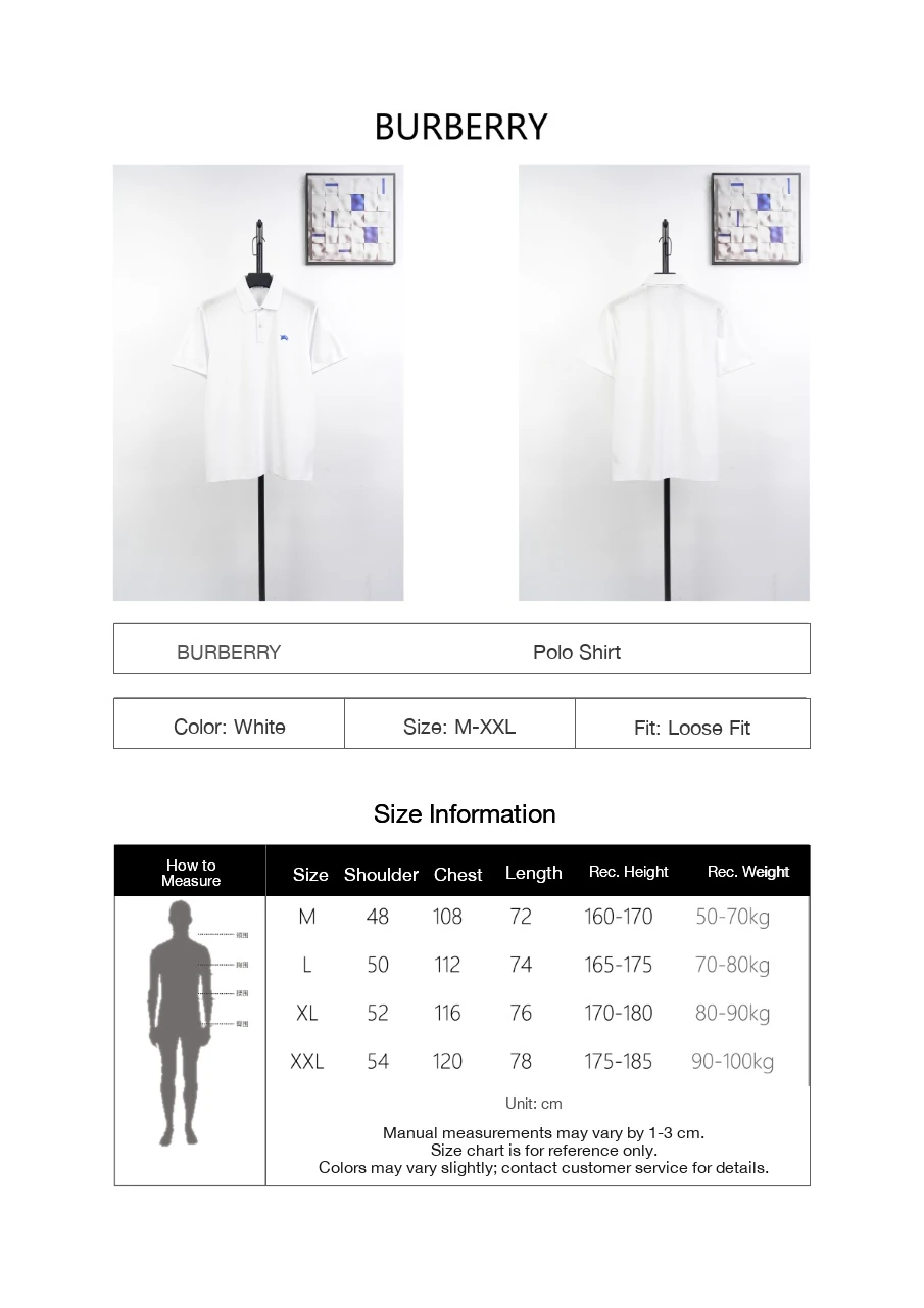Burberry White Blue Trim Equestrian Knight Polo Shirt product photo from LabelPicks