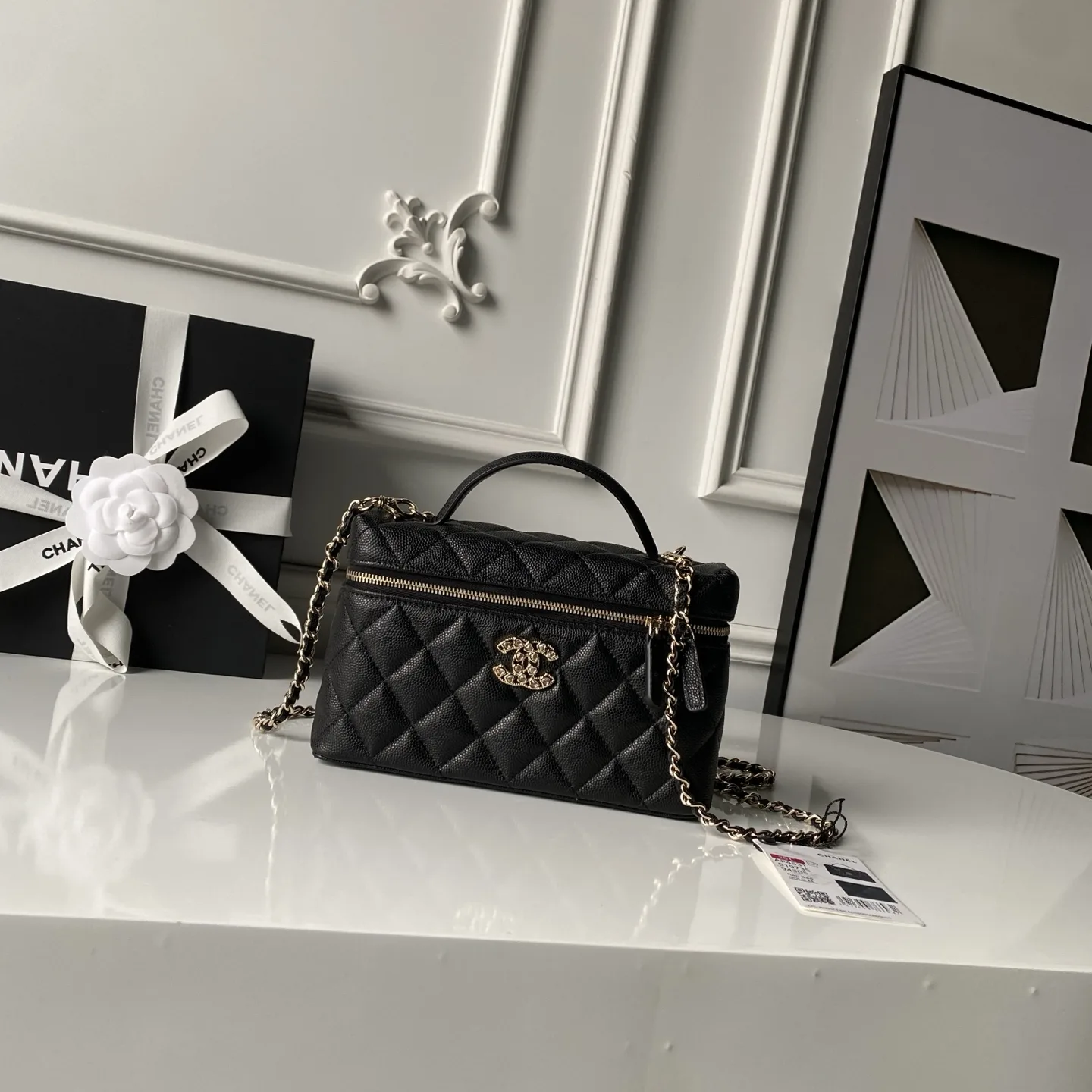 Chanel Gold Grained Leather Shoulder Bag product photo from LabelPicks