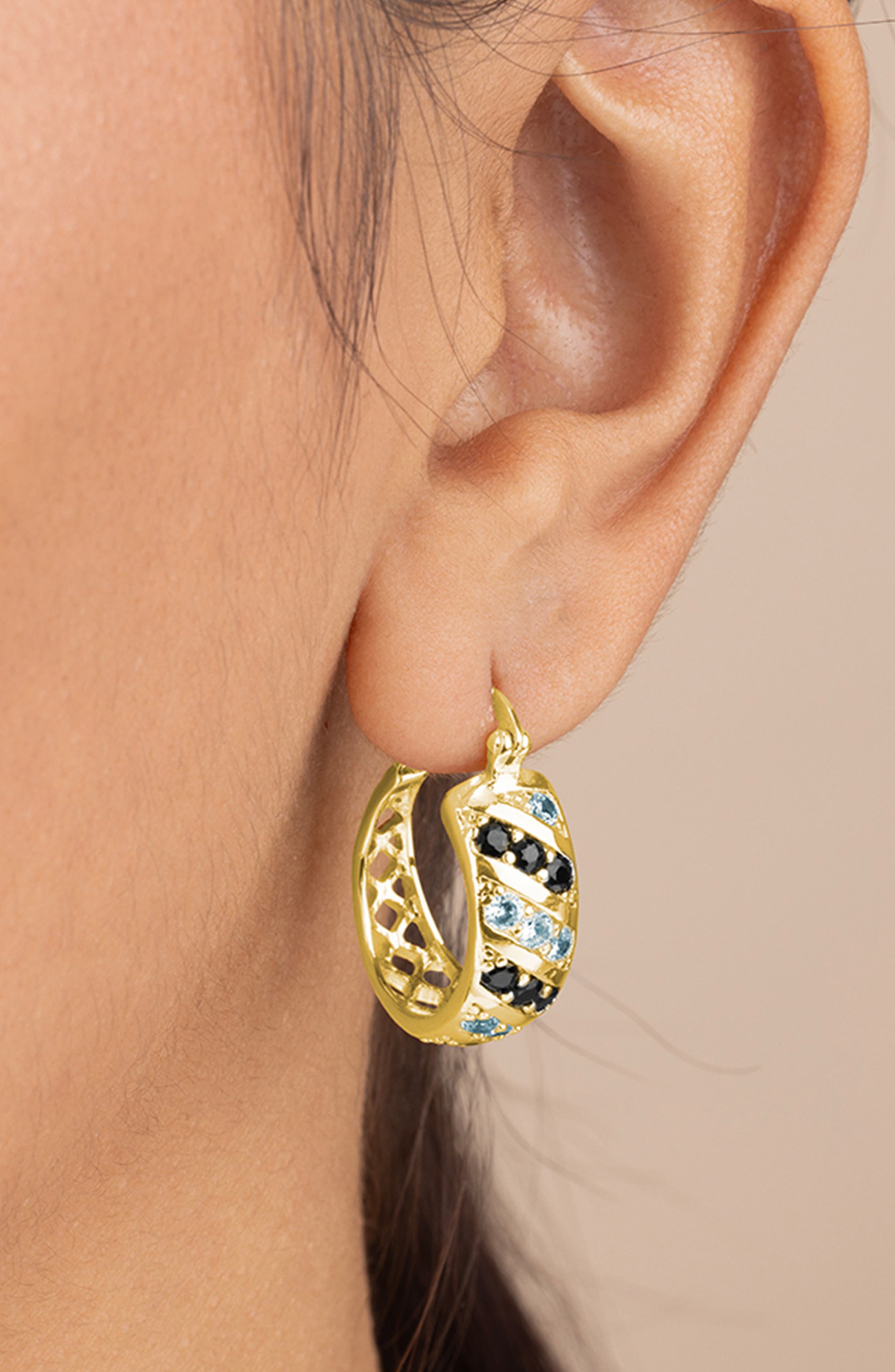 Sterling Forever Spiral Hoop Earrings