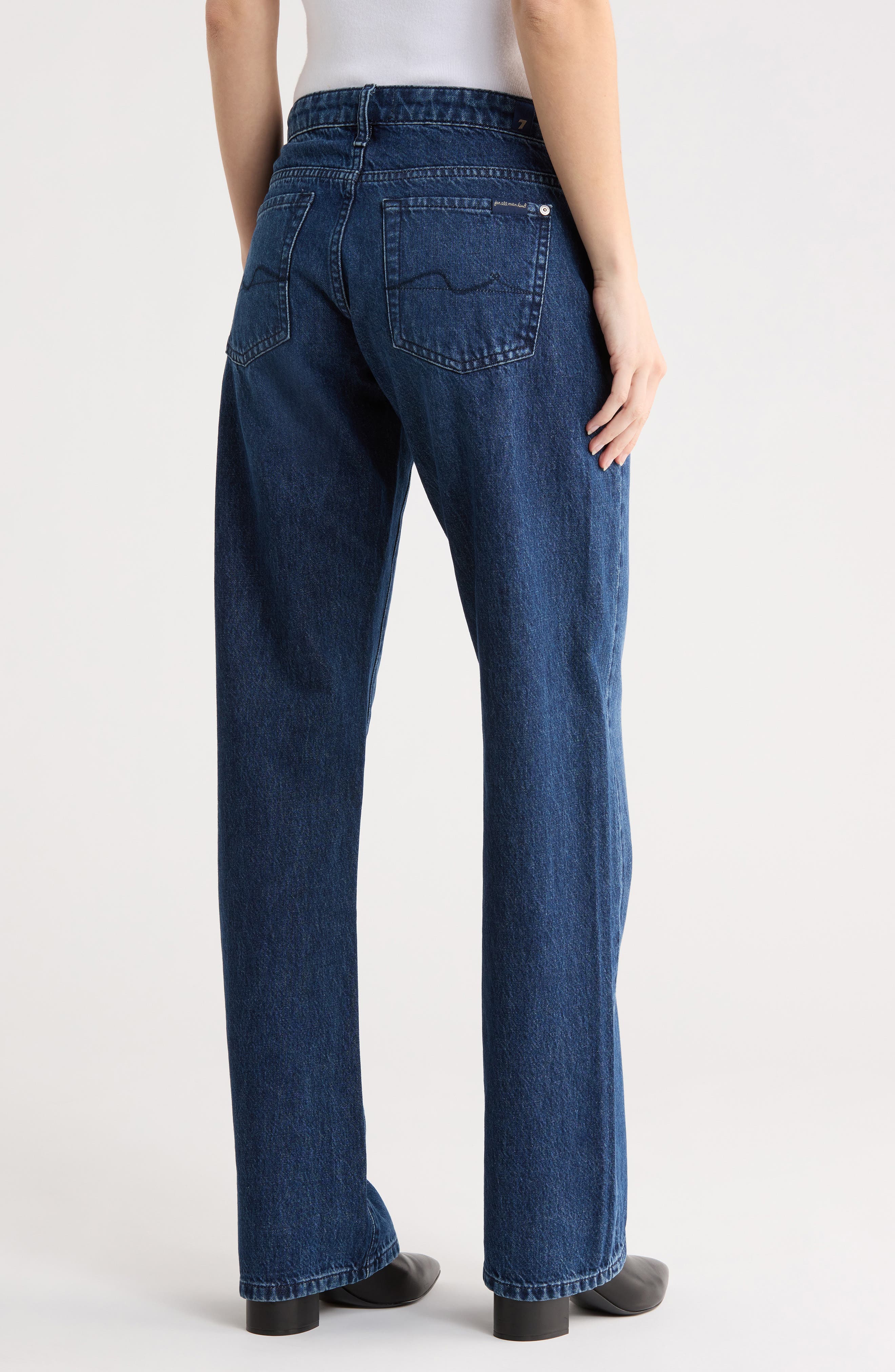 7 For All Mankind Low Rise Straight Leg Jeans