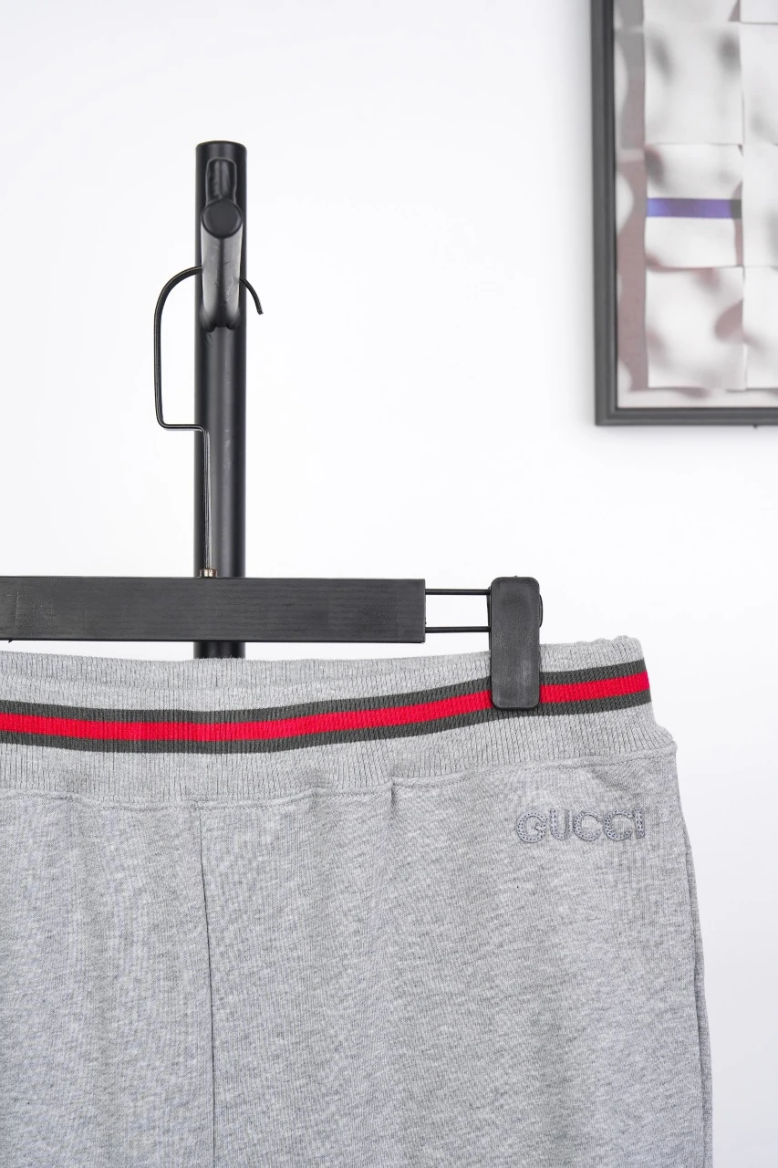 GUCCI Grey Web-Stripe Straight Track Pants product photo from LabelPicks